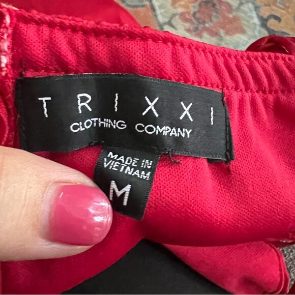 Trixxi Red Dress Women’s Medium - Picture 6 of 9